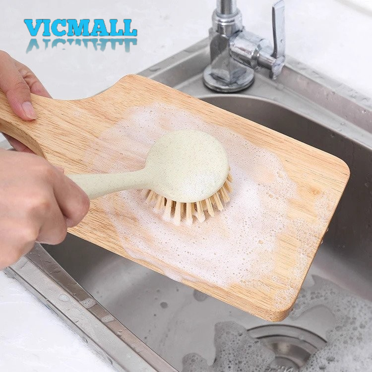 VICMALL - Tongkat Sikat Pembersih Dapur Serbaguna Sikat Panci Kuali Kompor Wastafel WC