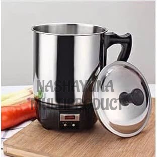 New!!! Mug Listrik Teko Pemanas Air Serbaguna 12cm Berbahan Stainless Steel Mudah Digunakan Dan Dimanapun ORIGINAL