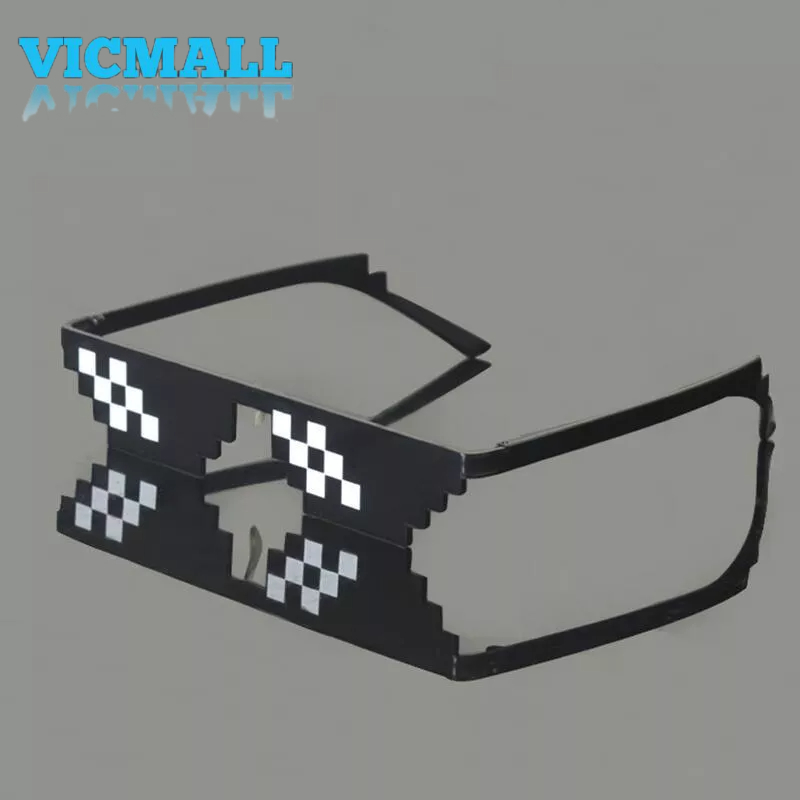 VICMALL - Kacamata Hitam Pria Wanita Model Thug Life Mosaic Kacamata Gaming Kacamata Minecraft Kacamata Fashion Thug Life