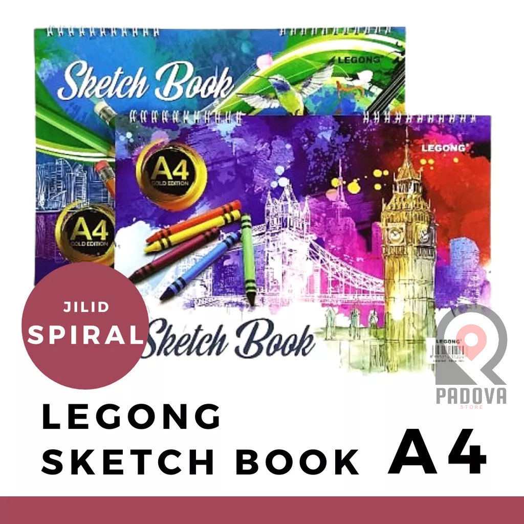 

Sketch Book / Buku Gambar Sketsa Legong A4 Spiral / Lem