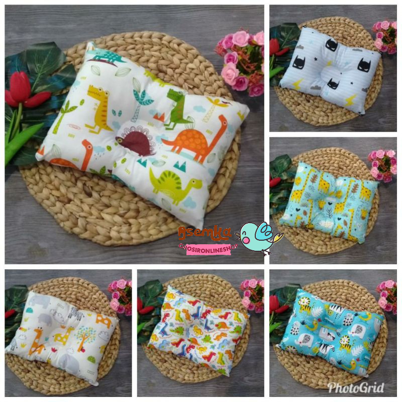 Bantal Guling kepala peyang anak / bantal mahkota crown / bantal tidur bayi / bantal new born