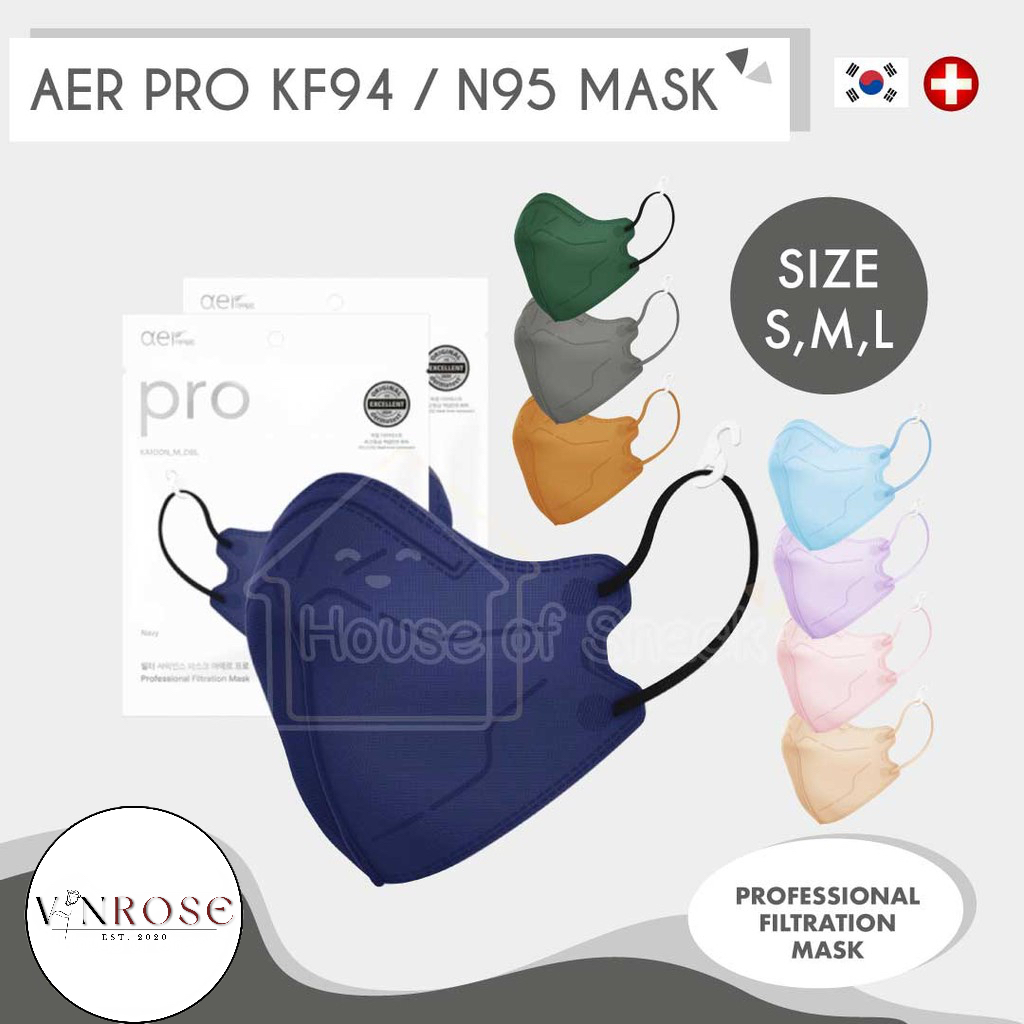 Masker Korea Aer Pro Filtration Disposable 4 ply Mask/ Masker Medis N95