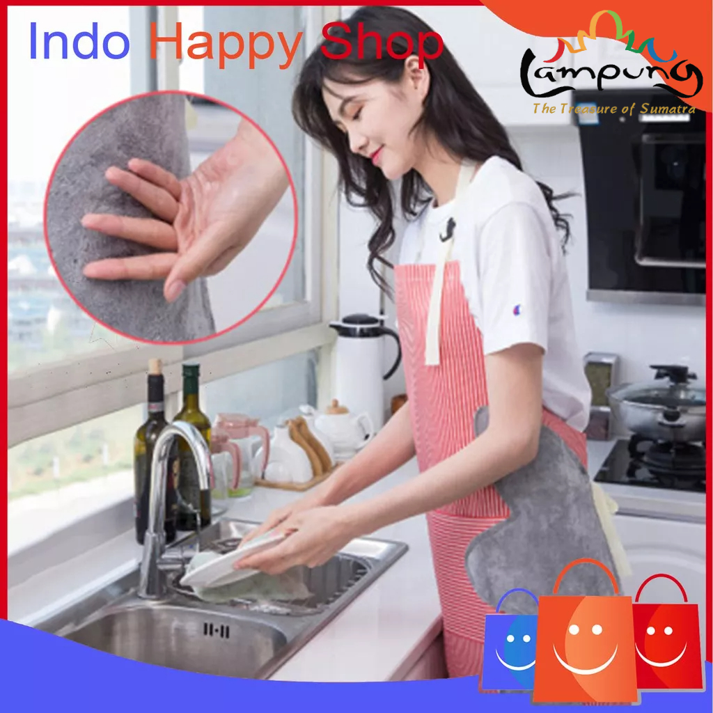 ⭐️𝐈𝐇𝐒 𝟎𝟑𝟐 𝐋𝐚𝐦𝐩𝐮𝐧𝐠⭐️Celemek Dapur Apron Masak Anti Air dan Minyak Waterproof Apron Premium Bisa Lap Tangan