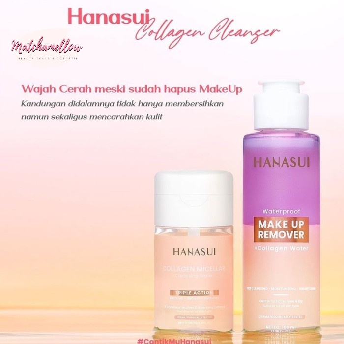 ❄️MATCHA❄️HANASUI COLLAGEN MICELLAR WATER - MAKE UP REMOVER CLEANSING WATER