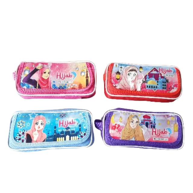 

Kotak Pensil Kain Zipper Motif Hijab