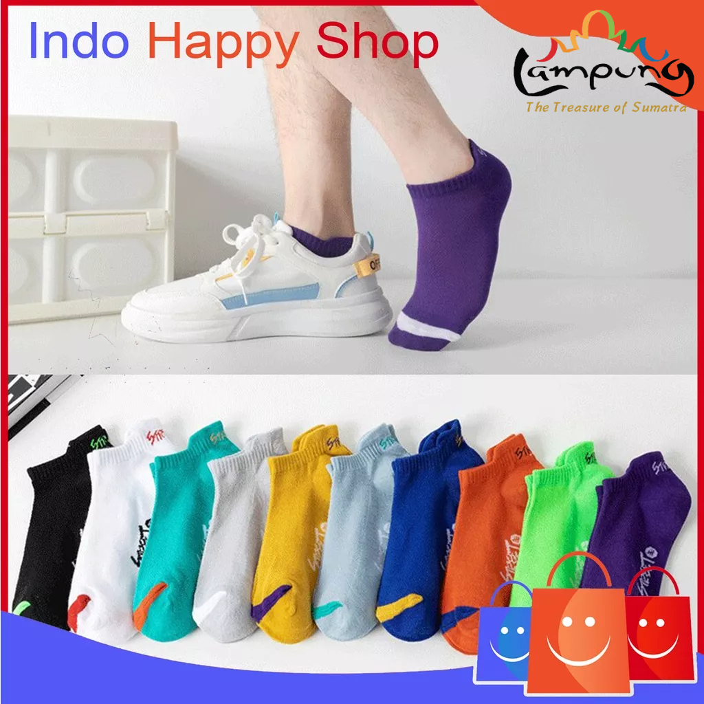 ⭐️𝐈𝐇𝐒 𝟖𝟕𝟎 𝐋𝐚𝐦𝐩𝐮𝐧𝐠⭐️Kaos Kaki Pria Sport Motif Street Import Kaos Kaki Pendek Ankle Socks Import