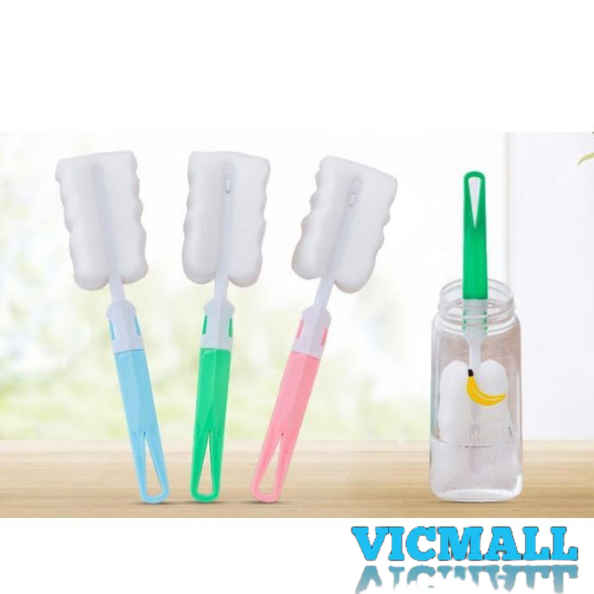 Vicmall - Tongkat Spons / Sikat Pembersih Botol / Spons Gelas Murah