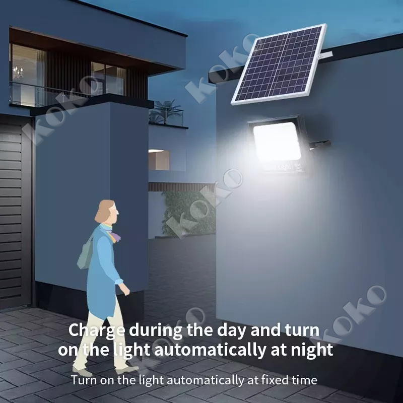 【Penjual Lokal】300W New Lampu Sorot Solar Cell /300 Watt Lampu Led Tenaga Matahari / Lampu Panel Surya / Lampu Tembak Solar Cell / Led Outdoor Flood Light 30W 100W 200W 300W