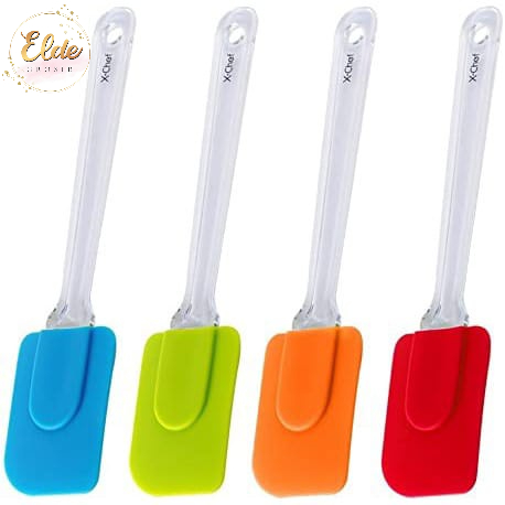 ELDE - Spatula Kue Silicon Gagang Bening/Spatula Silicon Scraper Baking Cake