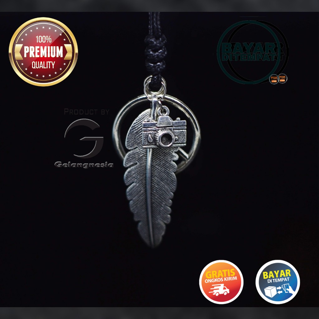Kalung Pria Wanita Keren Titanium Arbani Yasiz Kalung Pria Kalung Bulu Premium