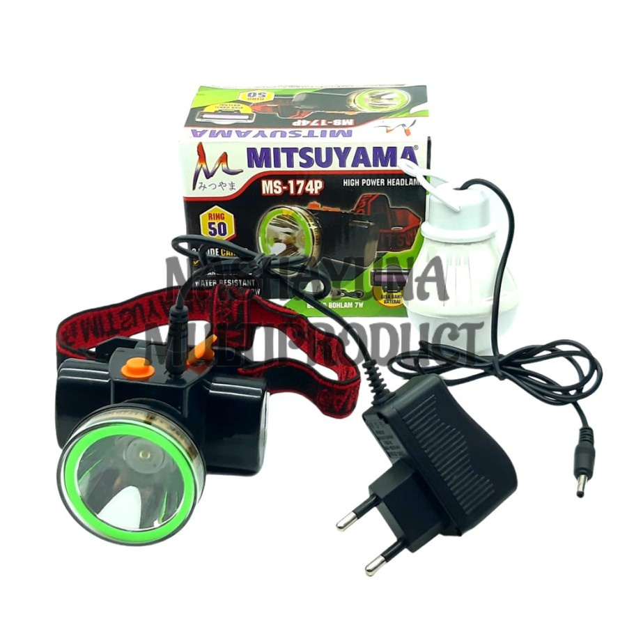 SENTER KEPALA/HEADLAMP LED MITSUYAMA MS-174P 30WATT GRATIS BOHLAM 7 WATT