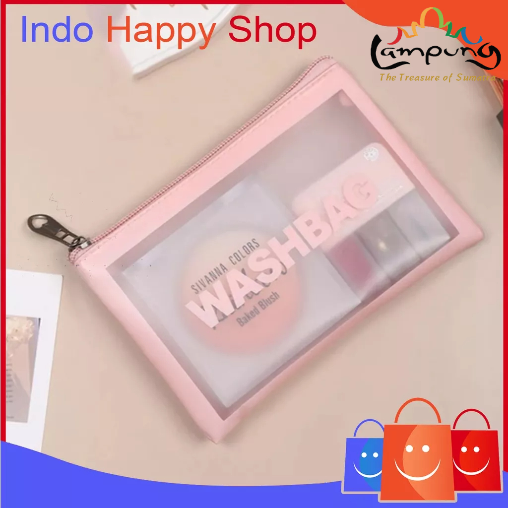 ⭐️𝐈𝐇𝐒 𝟏𝟎𝟎𝟓 𝐋𝐚𝐦𝐩𝐮𝐧𝐠⭐️Tas Kosmetik Washbag Make Up Dompet Kosmetik Toiletry Waterproof