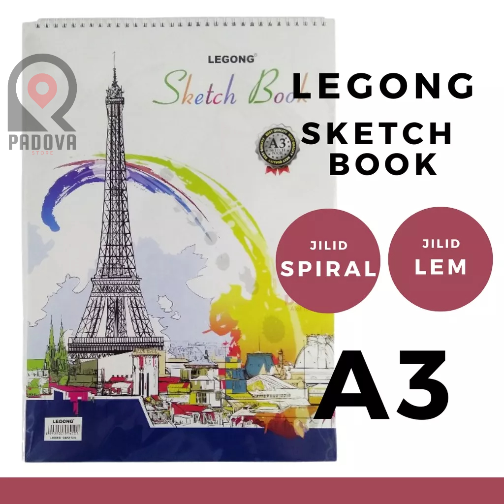 

Sketch Book / Buku Gambar Sketsa Legong A3 Spiral / Lem