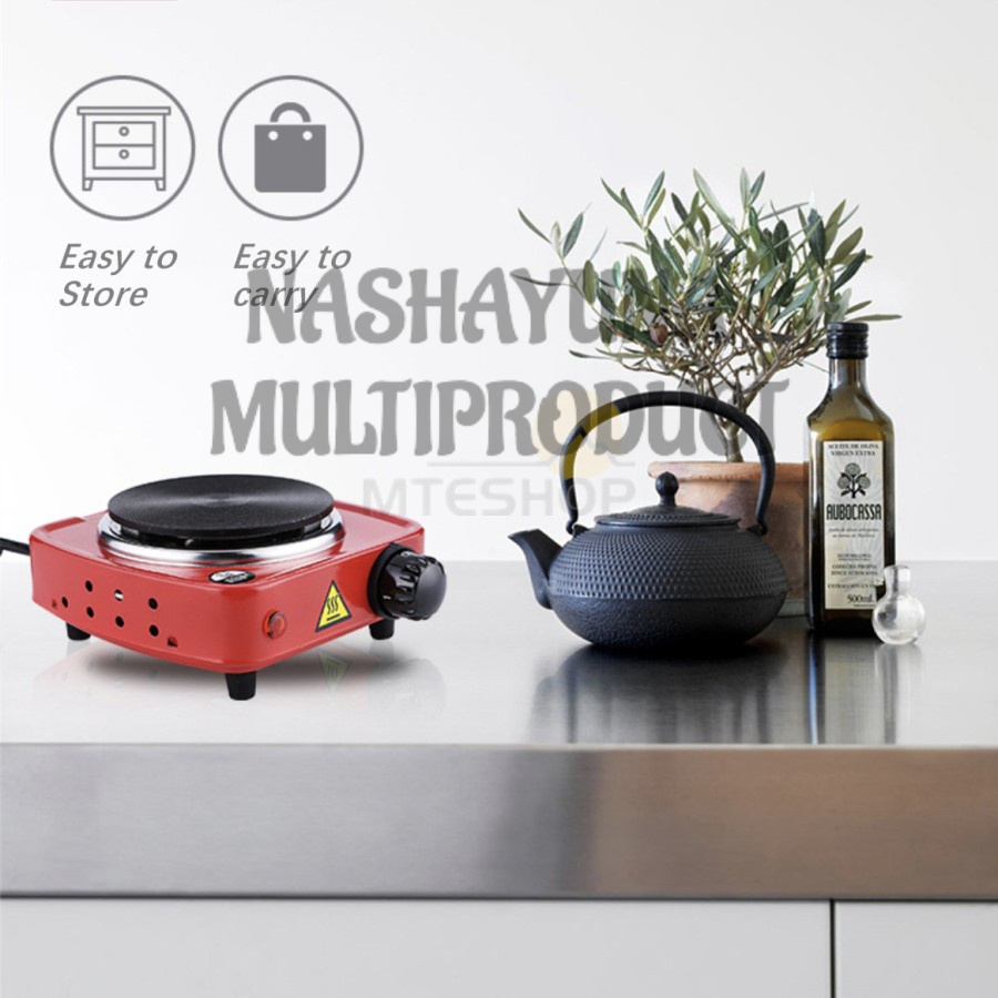 NEW!!! Kompor Listrik Mini Portable Plate Electrik Cooking 500 Watt Serbaguna Mudah Digunakan Dan Dibawa Berkualitas Terjamin