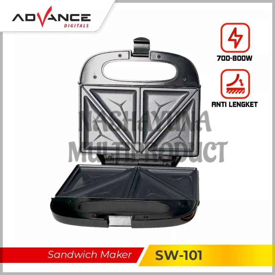 SANDWICH MAKER ADVANCE SW-101 PRAKTIS DI GUNAKAN ANTI LENGKET