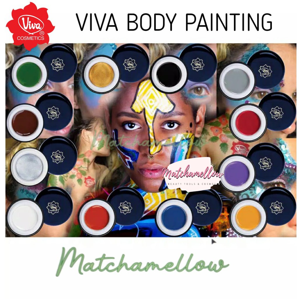 ❄️MATCHA❄️ VIVA BODY PAINTING FACE - CAT TUBUH VIVA original bpom