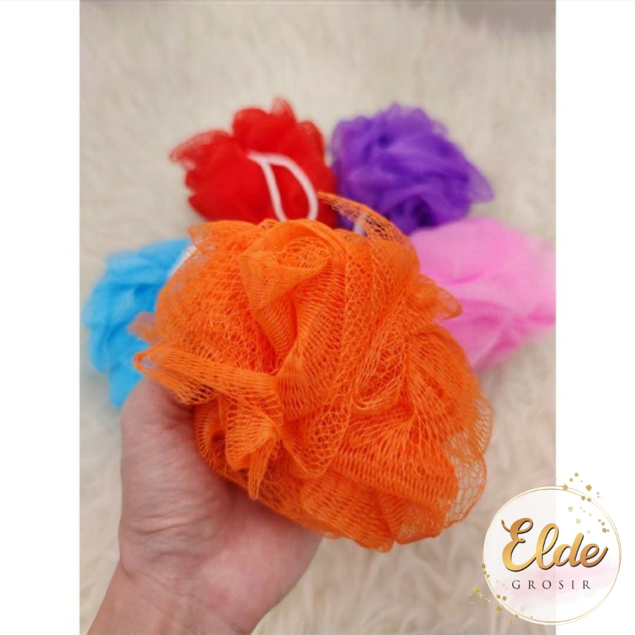 ELDE - Sikat Mandi bahan Jaring/Spons Mandi Bath Sponge SPON MANDI BATH SPONGE SPONS MANDI MEKAR 15 gr SHOWER PUFF SPON JARING