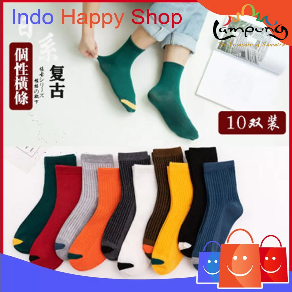 ⭐️𝐈𝐇𝐒 𝟓𝟕𝟕 𝐋𝐚𝐦𝐩𝐮𝐧𝐠⭐️Kaos Kaki Wanita Pria Fashion Japan Unisex Kaos Kaki Setinggi Betis Import