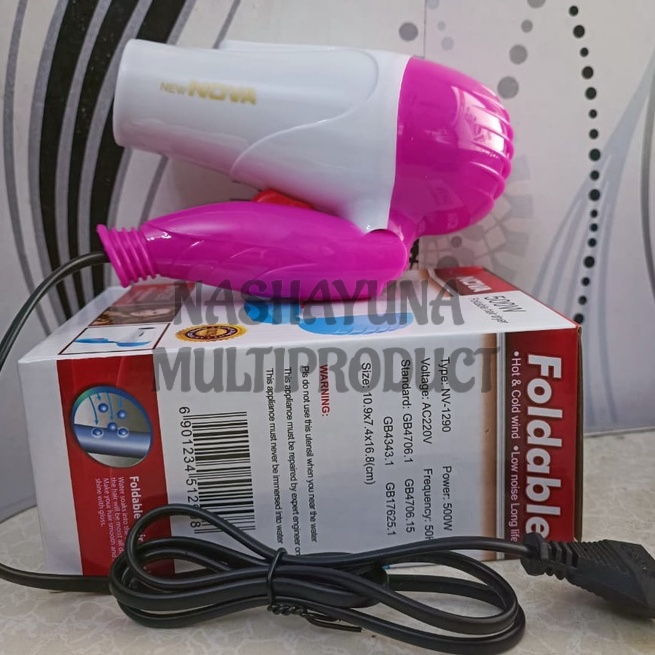 [PROMO] HAIR DRYER LIPAT NOVA N-1290 1000 W FOLDABLE PRAKTIS DIGUNAKAN