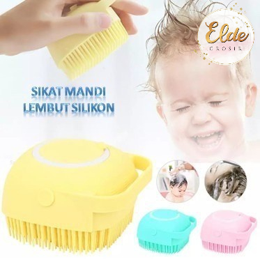 ELDE - Sikat Mandi Dispenser Silikon Brush Shower / sikat mandi serbaguna