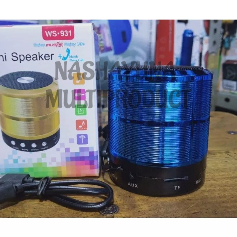 SPEAKER MINI BLUETOOTH  FLECO WS-931 SPEAKER BLUETOOTH TABUNG SUPER SOUND MEGA BASS