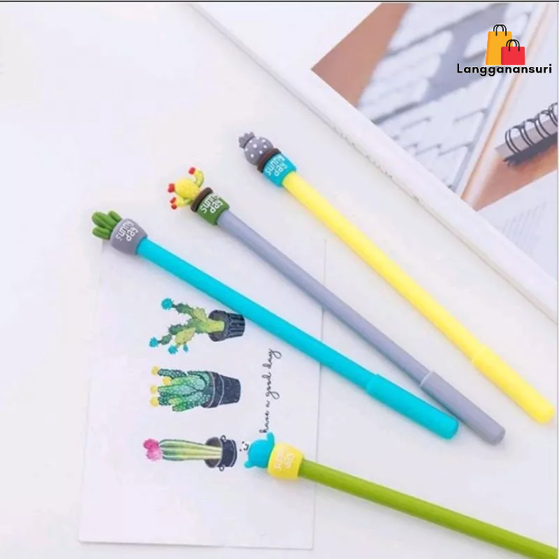 

Pulpen gel kaktus pulpen korea pulpen lucu pulpen astetik