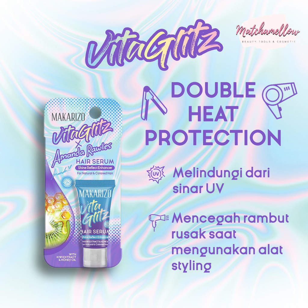 ❄️MATCHA❄️ MAKARIZO VITAGLITZ HAIR SERUM STRENGTH BOOSTER - SERUM RAMBUT BPOM