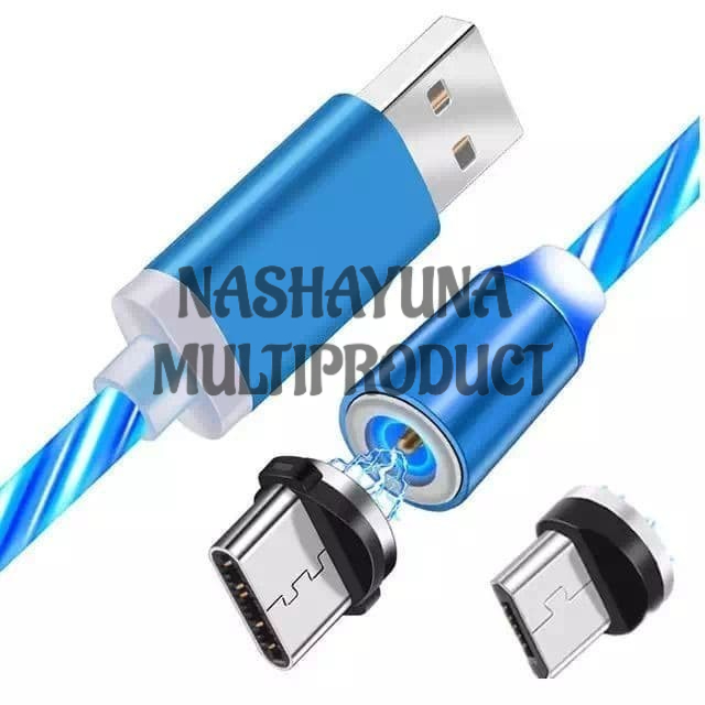 KABEL CHARGER USB MAGHNET LED UNIVERSAL