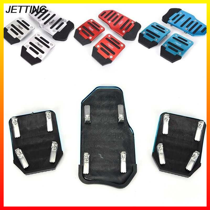 Aksesoris Modifikasi Cover Aluminium Pedal Gas Rem Kopling Mobil Universal Anti Slip Manual Gear Otomatis Aluminium Alloy dan PVC R Sport - OMRS5VSV