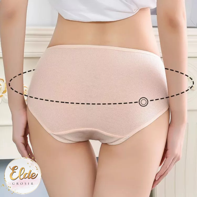 ELDE - Celana Dalam Wanita Panty Celana Dalam Nyaman CD Kolor Import Motif Pita