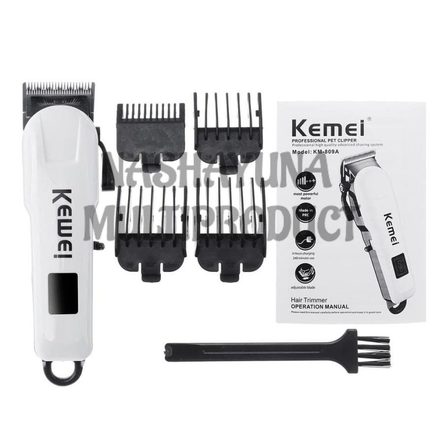 MESIN CUKUR KEMEI KM-809A/KM-809B ALAT CUKUR RAMBUT RECHARGEABLE