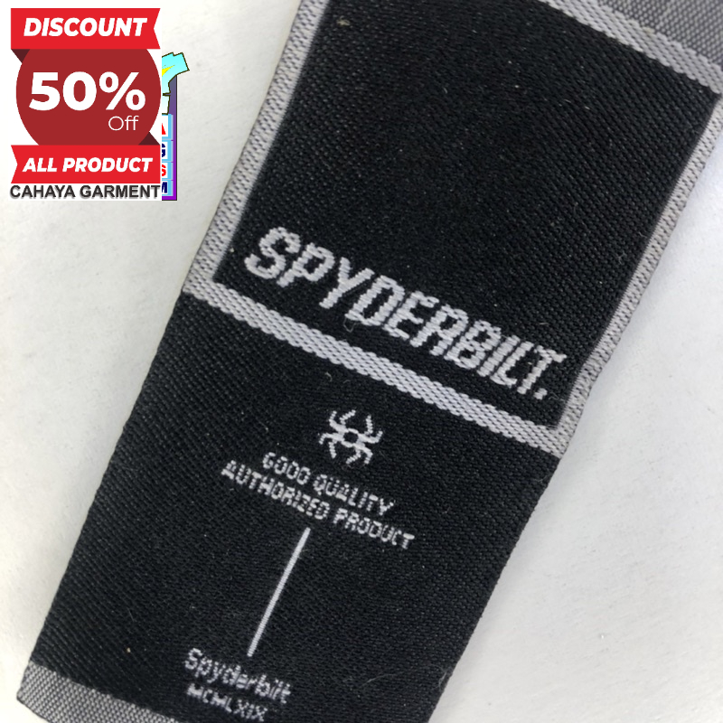 

SPYDERBILT LABEL WOVEN RAJUT BORDIR COTTON SUPER PREMIUM CO 1X DI KIRIM 600PCS