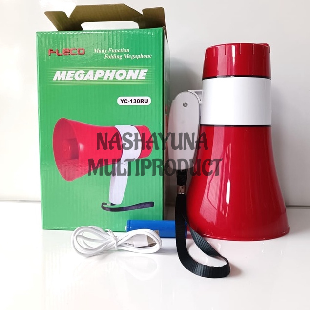 [BAYAR DI TEMPAT] MEGAPHONE/PENGERAS SUARA FLECO HW-8R DAN YC-130RU 3IN1 SPEAKER/MUSIC/RECORDING PLAY