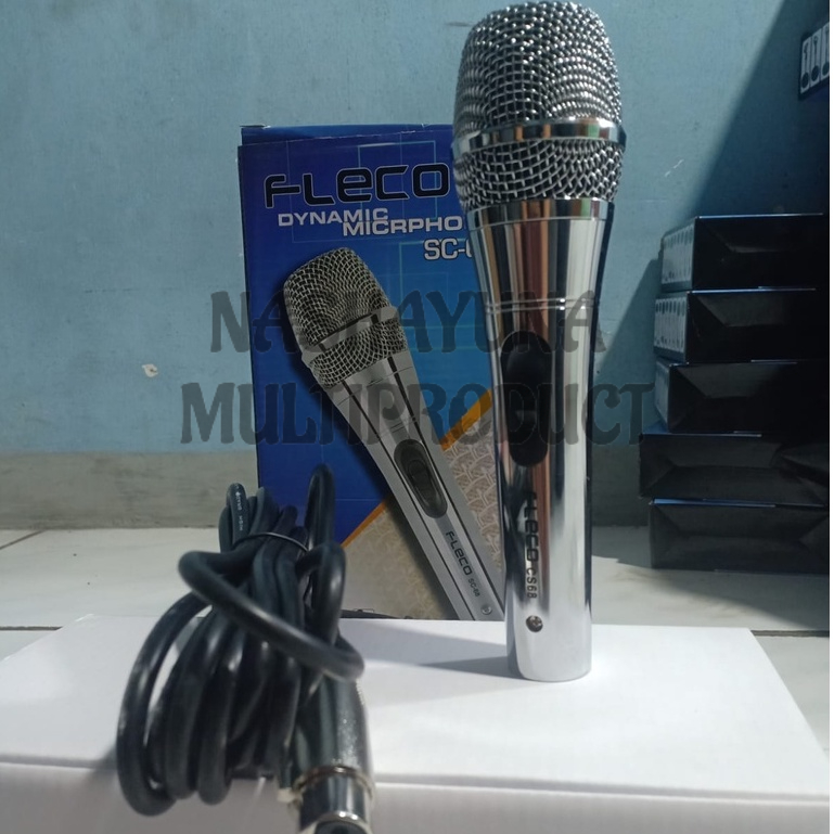 Mic Karaoke Fleco SC 68 / Fleco Dynamic Microphone SC-68 / Microphone Wire Profesional Fleco SC-68