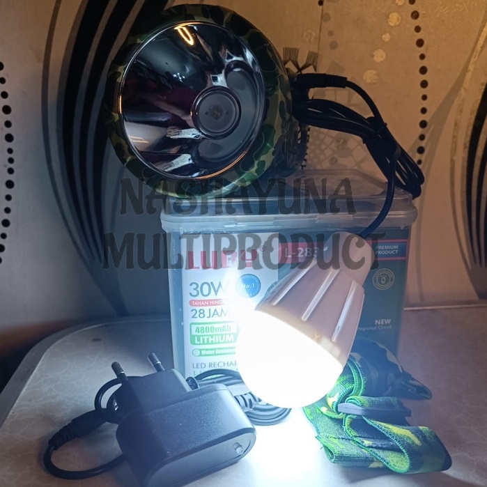 [BAYAR DI TEMPAT] SENTER KEPALA/HEADLAMP LUBY L-2835 SERIES 30 WATT LED RECHARGEABLE HEADLIGHT