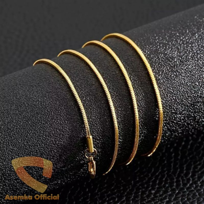 kalung gold titanium model bulat terlaris anti karat