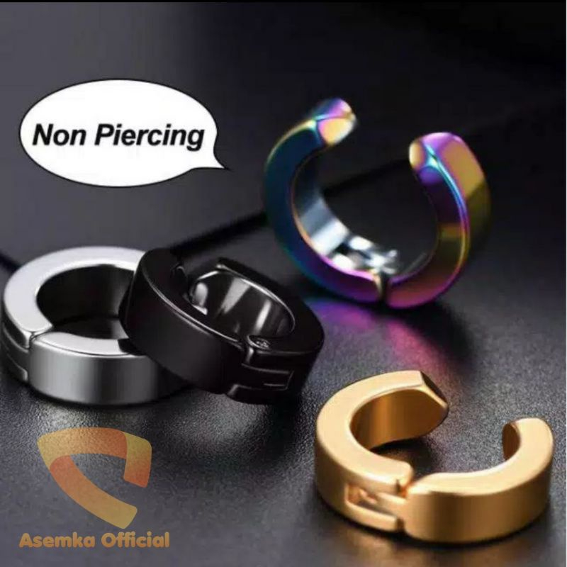 Anting titanium model jepit anti karat