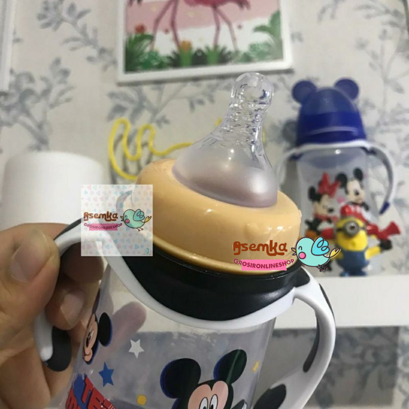 BOTOL SUSU KARAKTER MICKEY MINNIE RUSA JUMBO WIDENECK 240ml 360ml