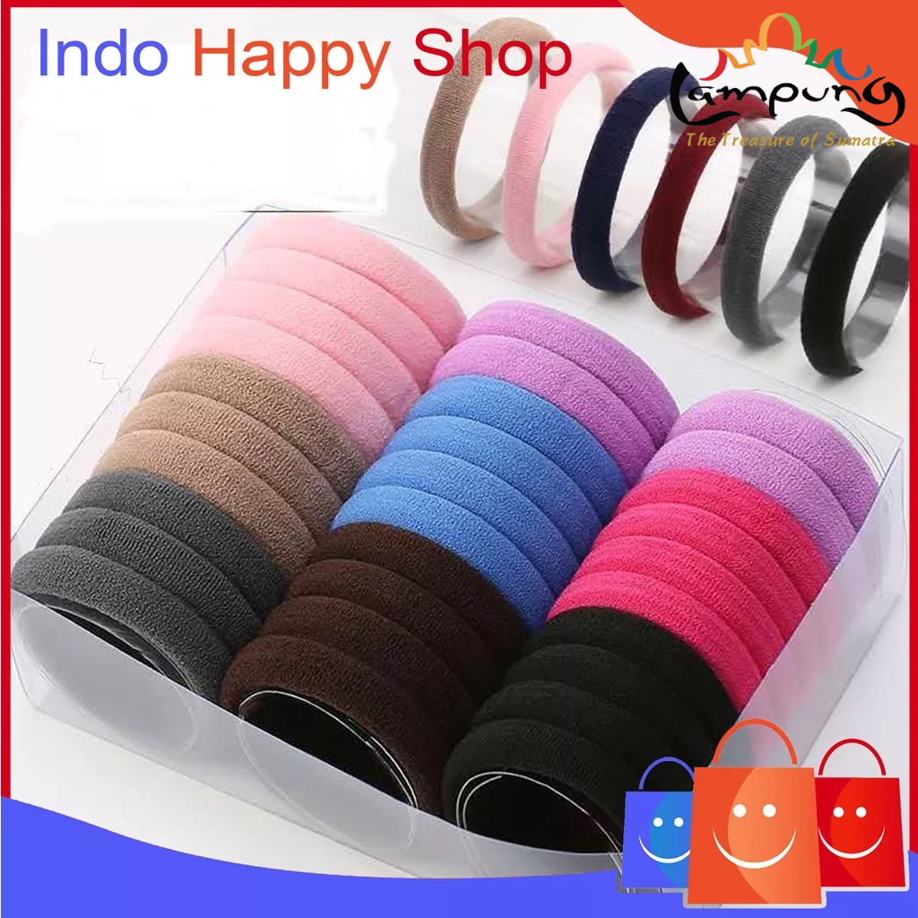 ⭐️𝐈𝐇𝐒 𝟐𝟎𝟓 𝐋𝐚𝐦𝐩𝐮𝐧𝐠⭐️Ikat Rambut Korea Polos Tebal Karet Rambut Kunciran Rambut Hair Ring Lady Hair Elastic