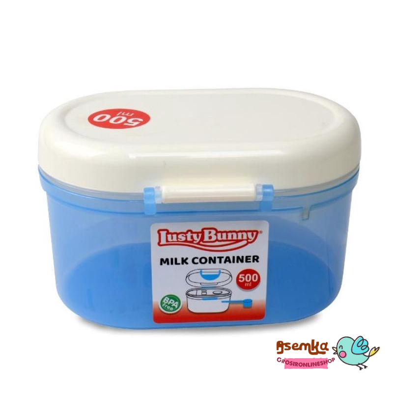 Tempat Kontener Wadah Susu Bubuk Travel 500ml Lusty Bunny Milk Kontainer &amp; Snack