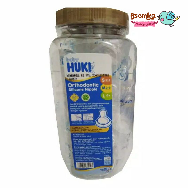 DOT HUKI BULAT GEPENG ORTHODONTIC TOPLES (18pc) / dot huki jar 18pc