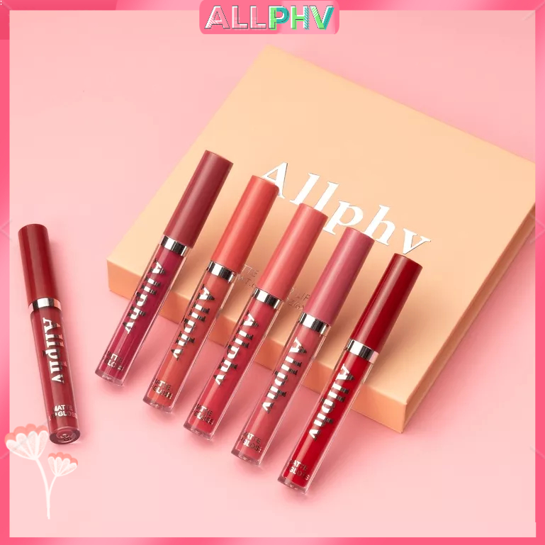 Allphv Lipstik Paket 12 Warna - Makeup Set Matte Liquid Lipstick 6pcs Lip gloss Lipstik Matte Make O