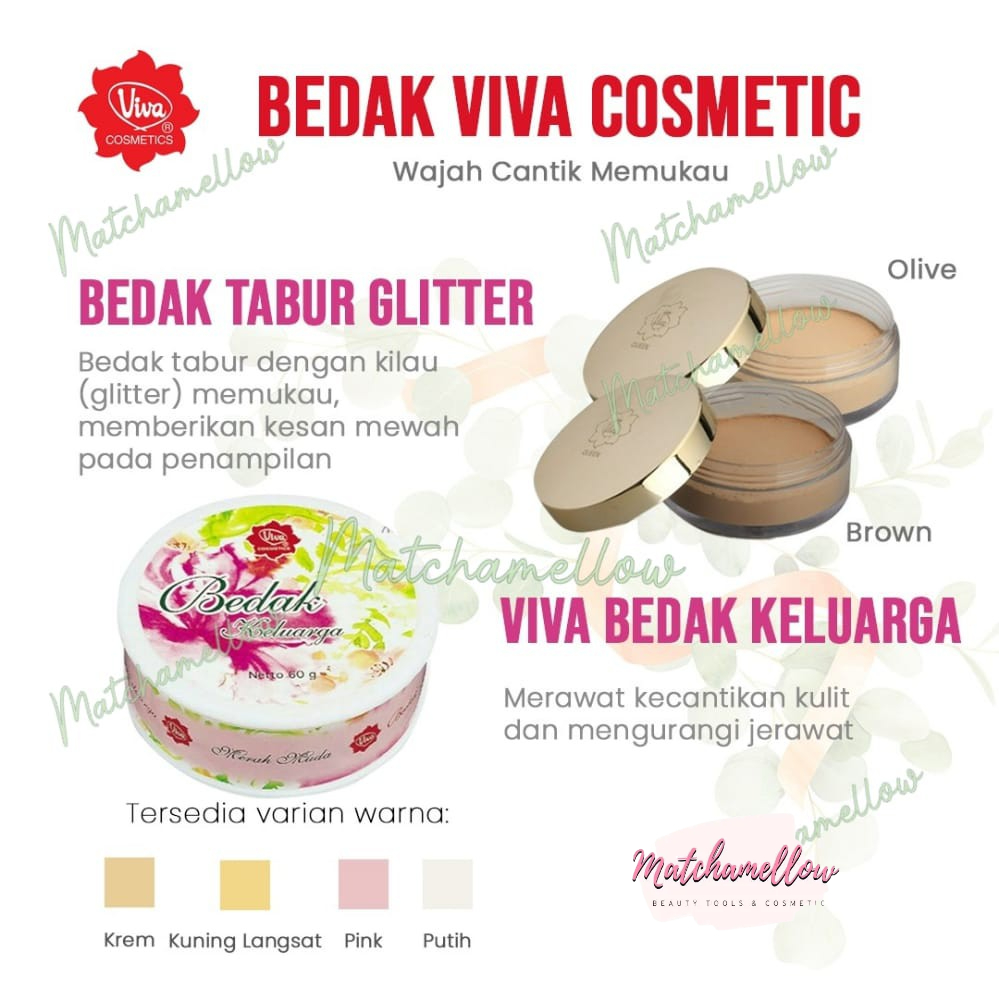 ❄️MATCHA❄️ VIVA BEDAK KELUARGA QUEEN SHIMMERING - VIVA LOOSE POWDER BPOM ORIGINAL