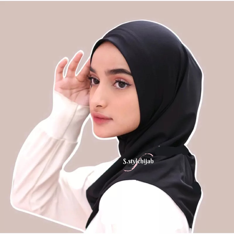 Hijab sport instan/ hijab senam/ hijab volly tanpa pet