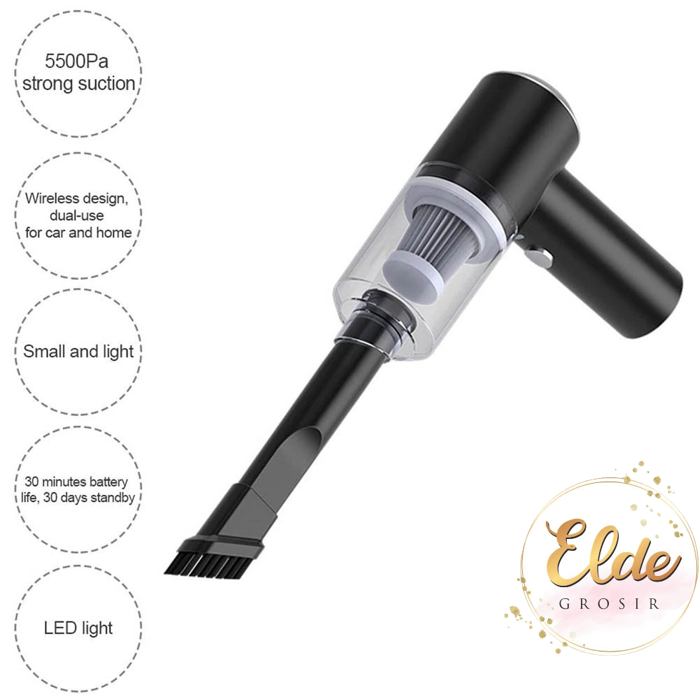 ELDE -  Penyedot Debu Mini Mobil Vacuum Cleaner 2in1 / Wireless Car Vacuum Cleaner Portable vacum mobil