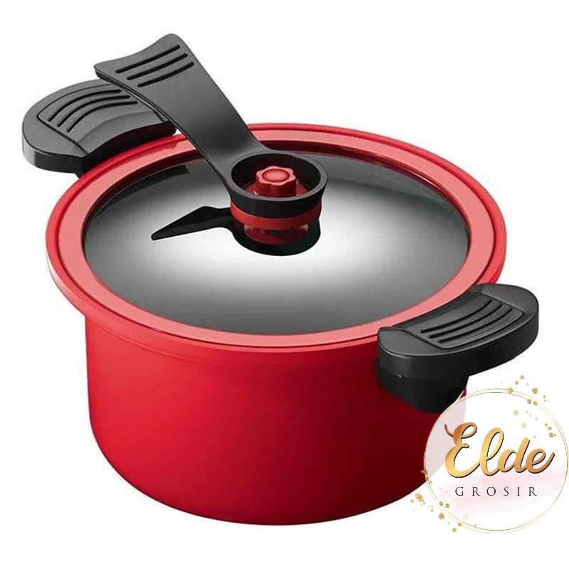 ELDE -  Panci Presto Teflon Pressure Cooker Pot Totipotent 3.5 Liter Melunakan Daging Lembut Anti Lengket