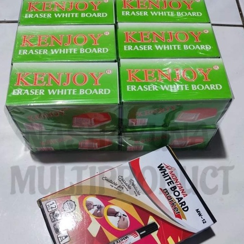 Spidol Montana White Board Maker MW-12 Dan Penghapus Kenjoy Berkualitas (PerLusin)