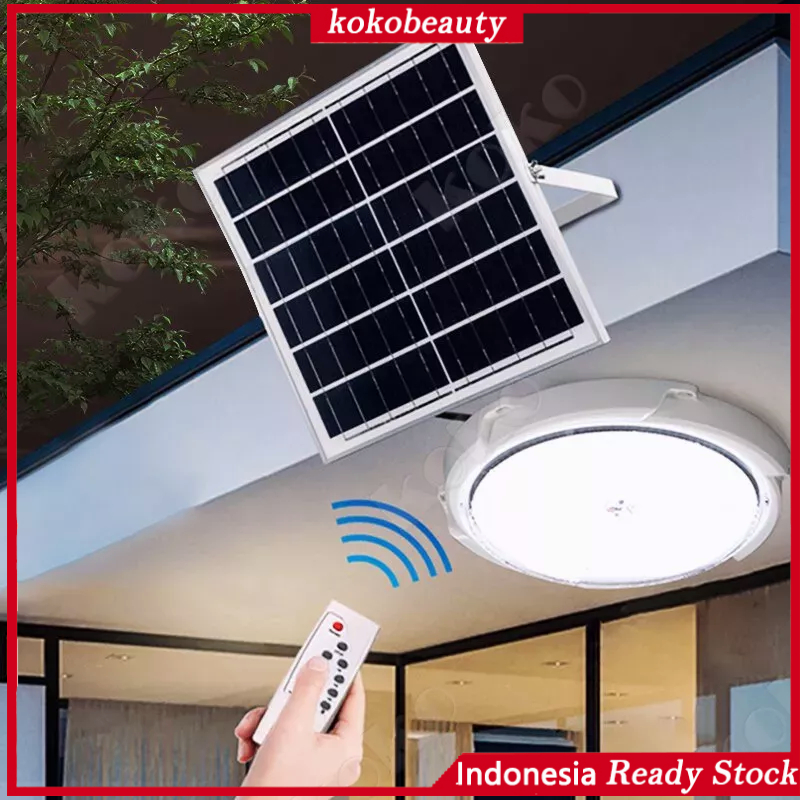 【penjual lokal】Lampu Langit-langit LED Surya Pencahayaan Dalam Ruangan Rumah Cahaya Putih Lampu Tenaga Surya Lampu Plafon Minimalis Solar Ceiling Led Lampu Tenaga Matahari Fitting Lampu Plafon Hias Murah