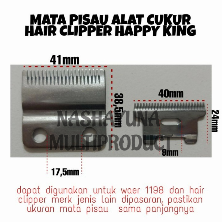 Promo!!! Mata Pisau Alat Cukur Rambut Happy King HK Berkualitas