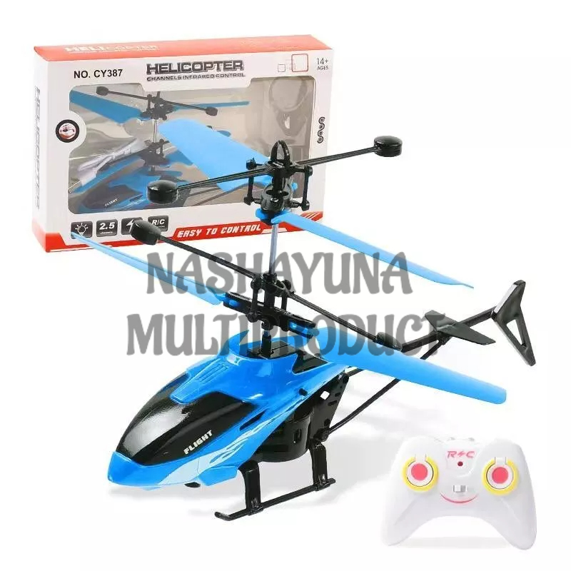 Mainan Anak Helikopter / Pesawat Sensor Tangan dan Remote Control